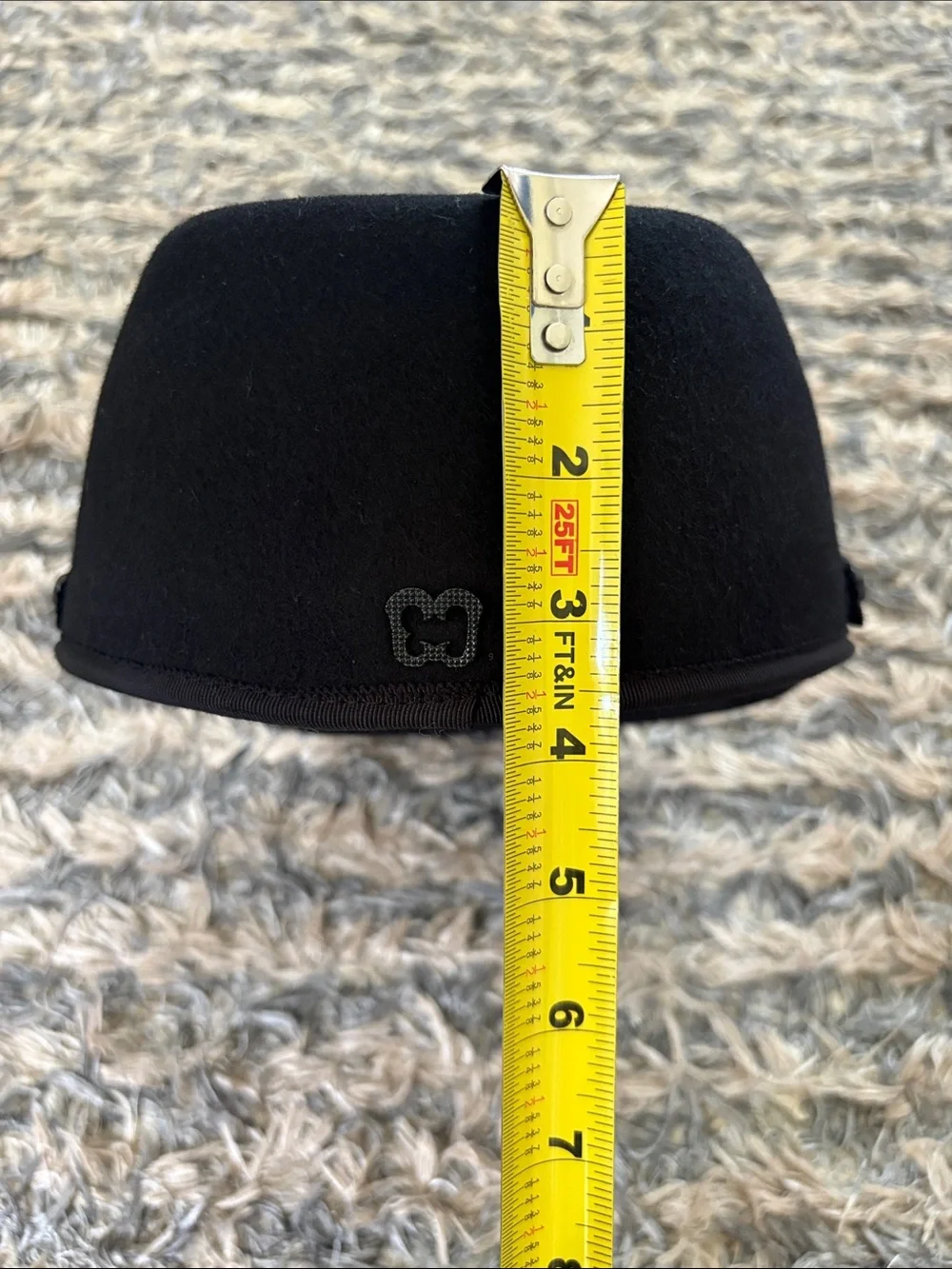 Eric Javits New York Black 100% Wool Water Repellent Newsboy Cap One Size